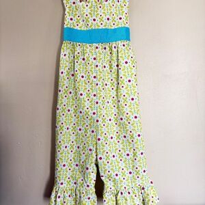 Anvy Kids one piece outfit; ruffles, ribbon bow, buttons; size 3T; NWT